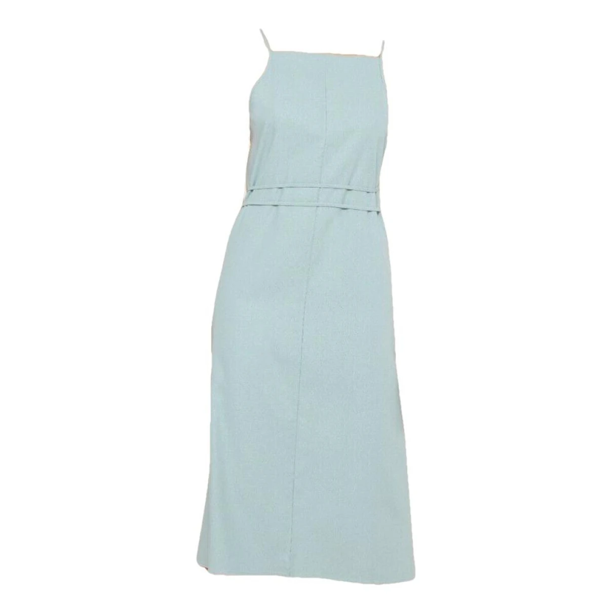 Pre-owned Baserange Silk Mid-length Dress In Blue