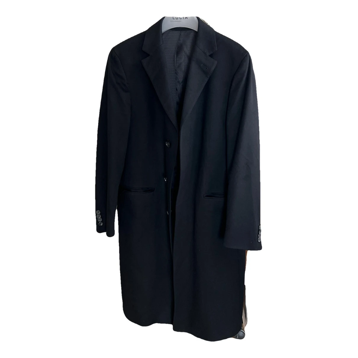 Pre-owned Loro Piana Cashmere Coat In Black