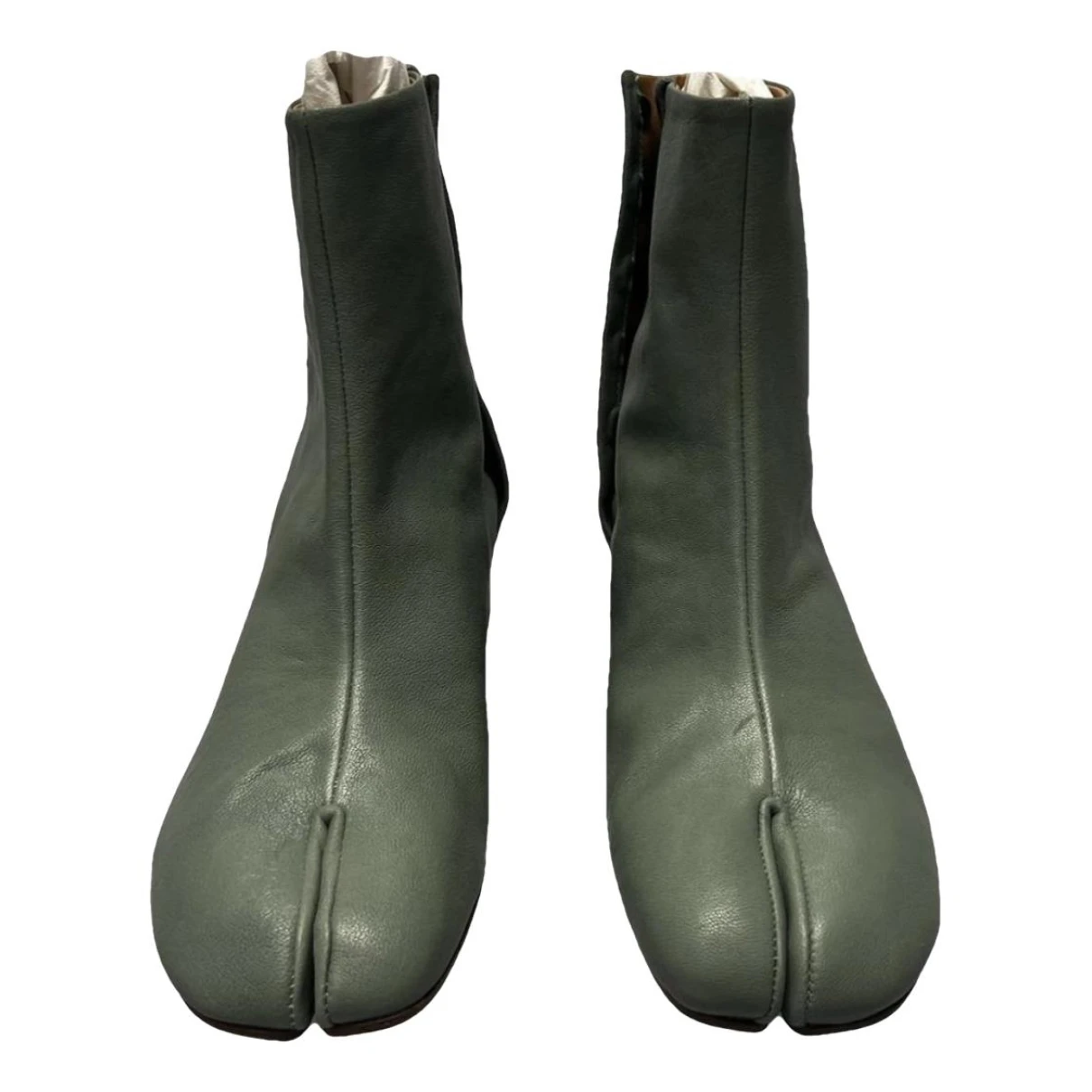 Pre-owned Maison Margiela Tabi Leather Ankle Boots In Other