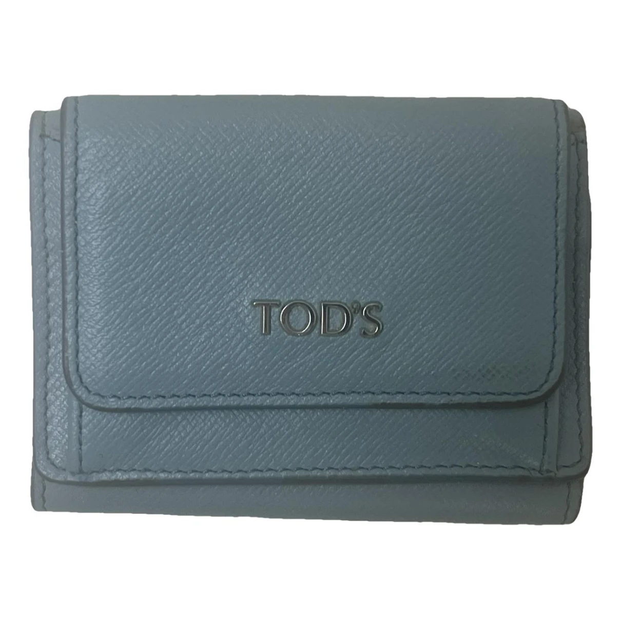 Pre-owned Tod's Leather Wallet In Turquoise