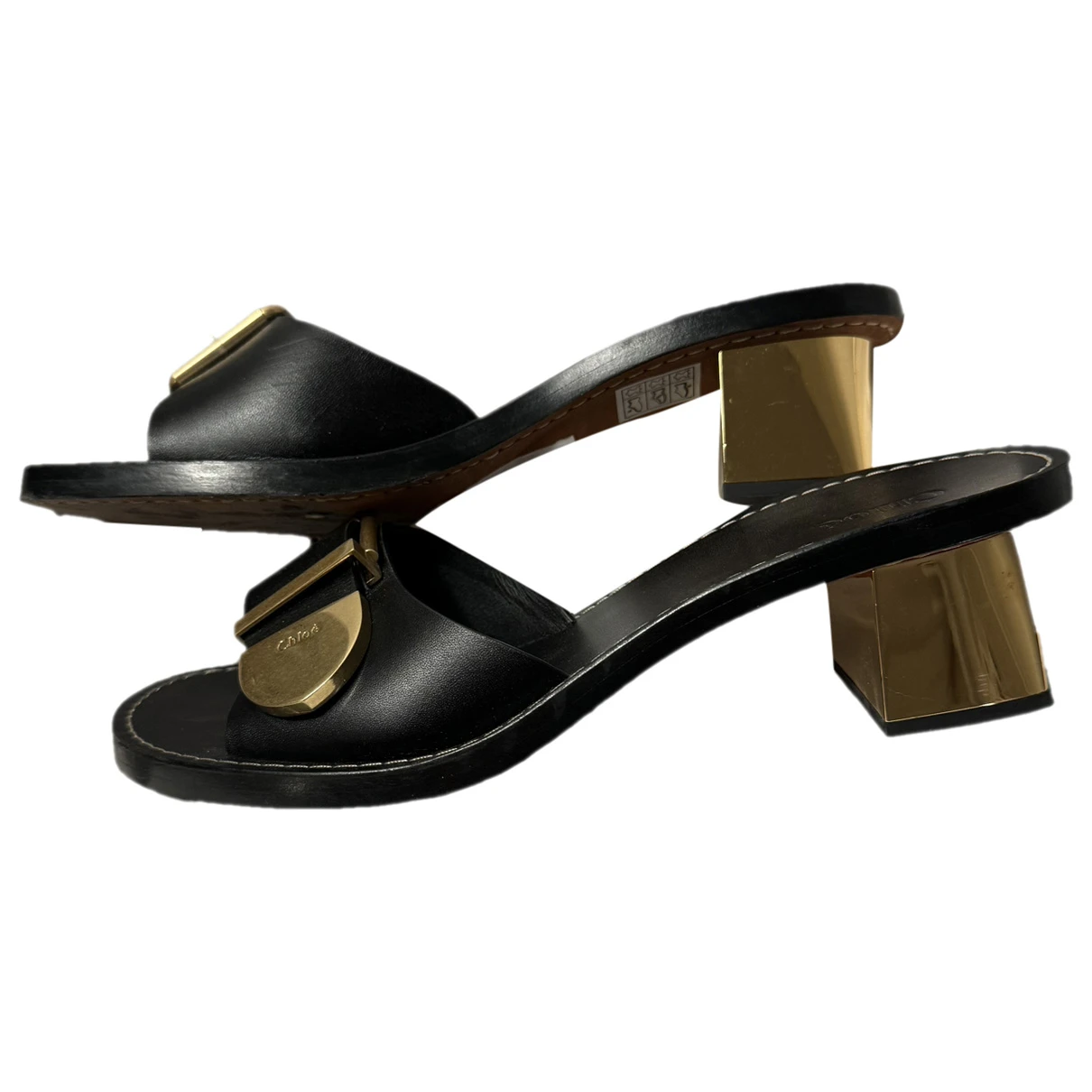Pre-owned Chloé Leather Mules & Clogs In Black