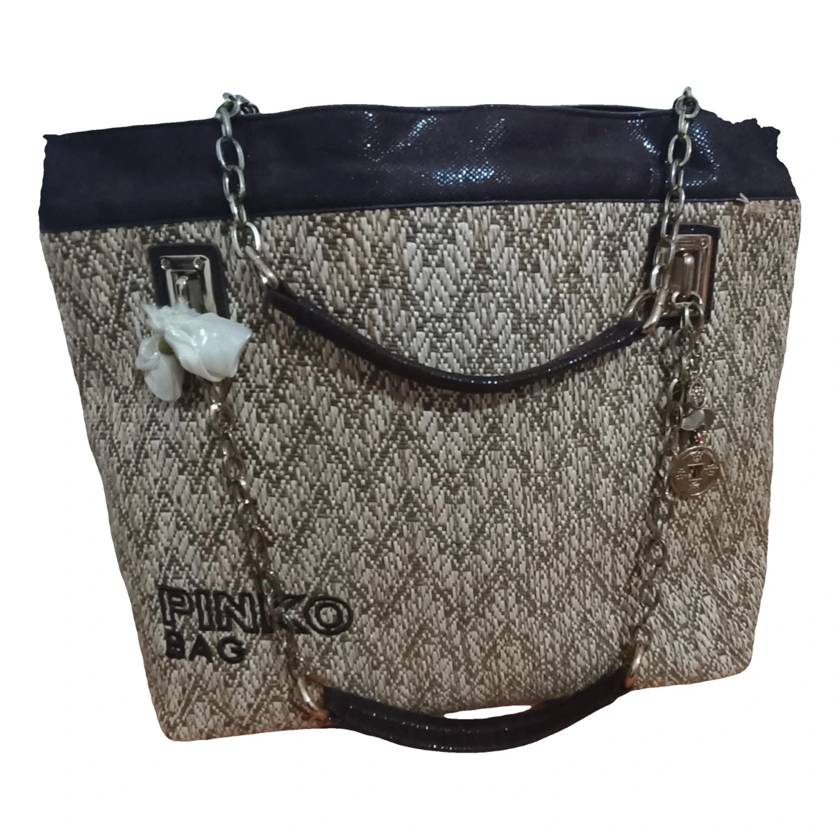 Pre-owned Pinko Tote In Beige