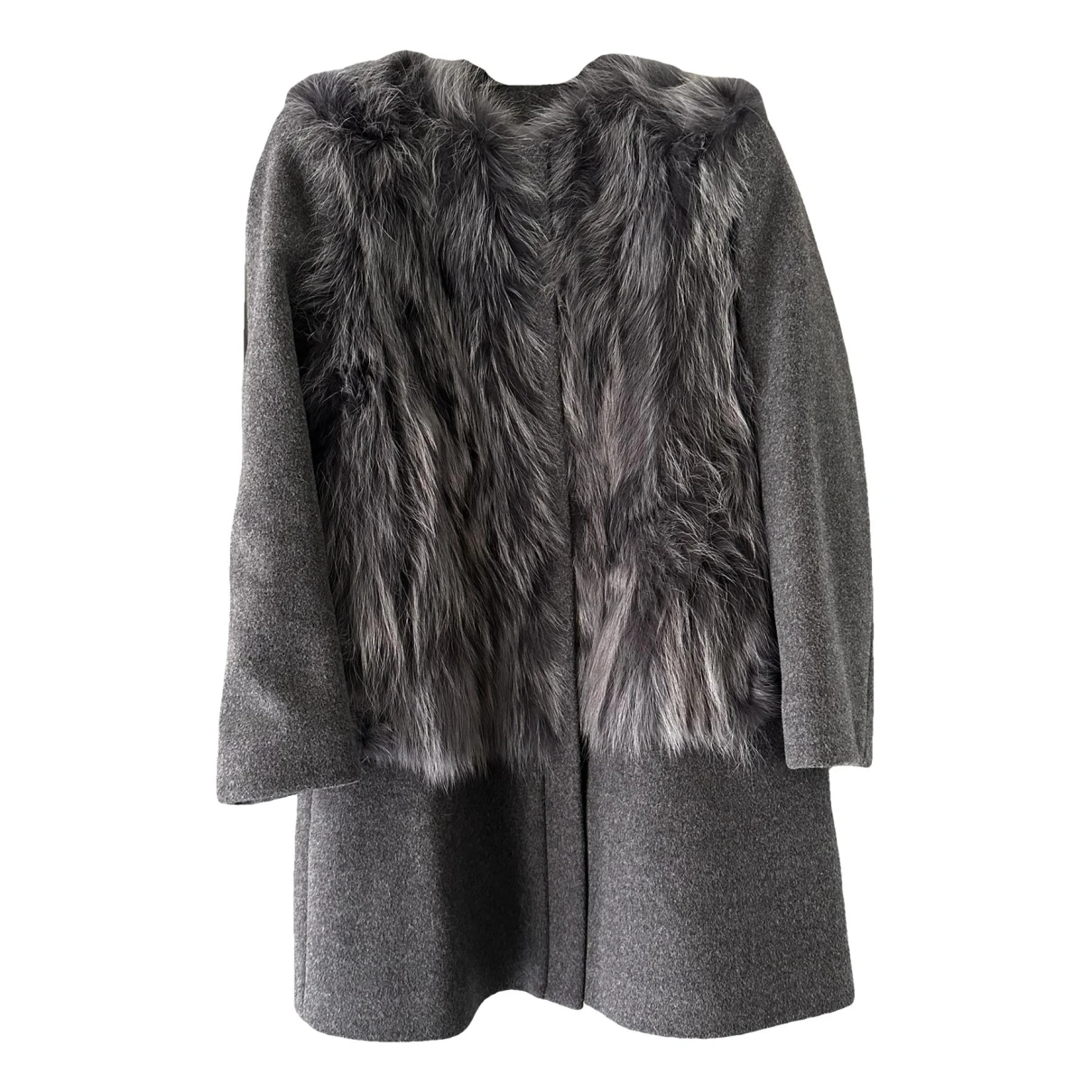 Pre-owned Liviana Conti Wool Coat In Grey