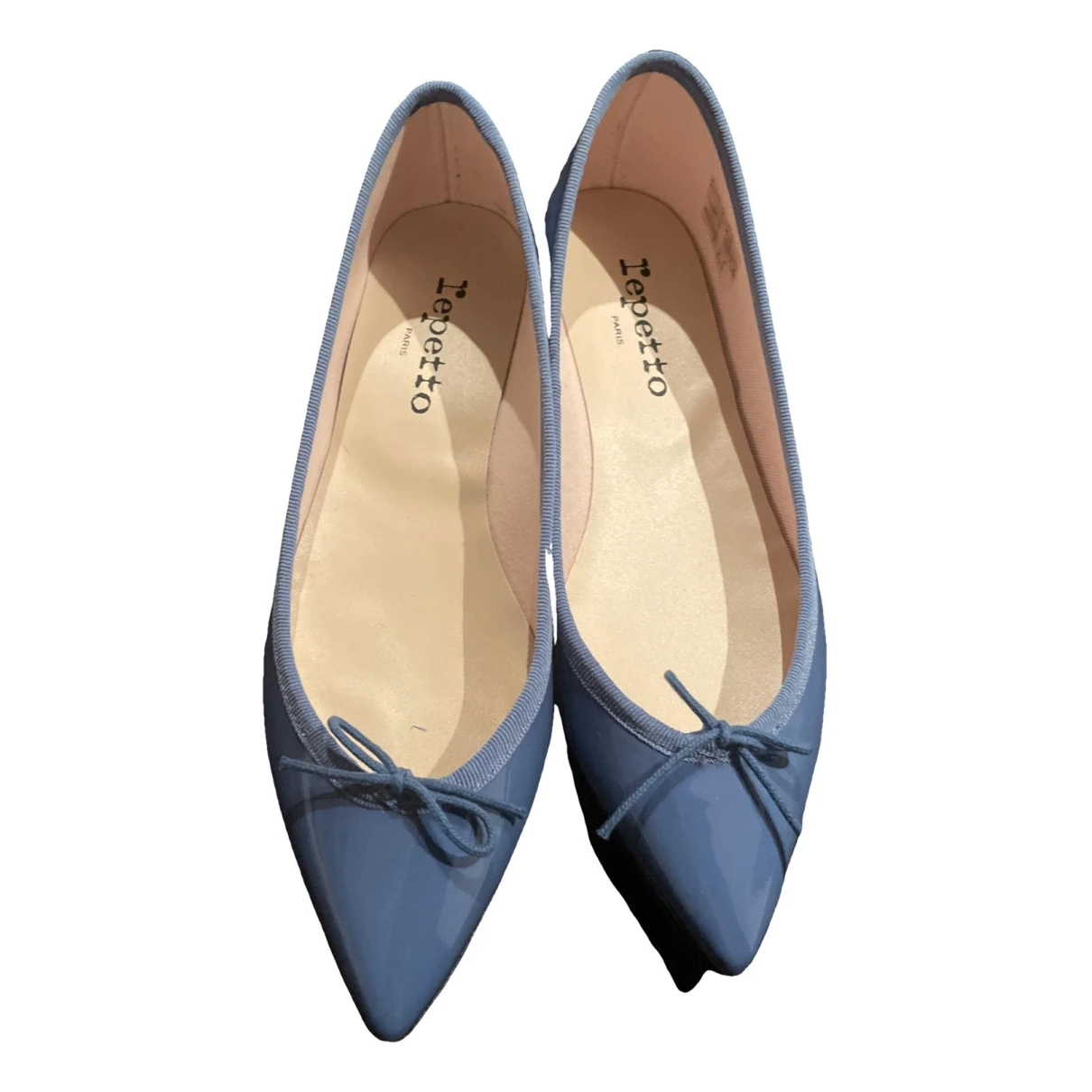 Pre-owned Repetto Patent Leather Ballet Flats In Blue
