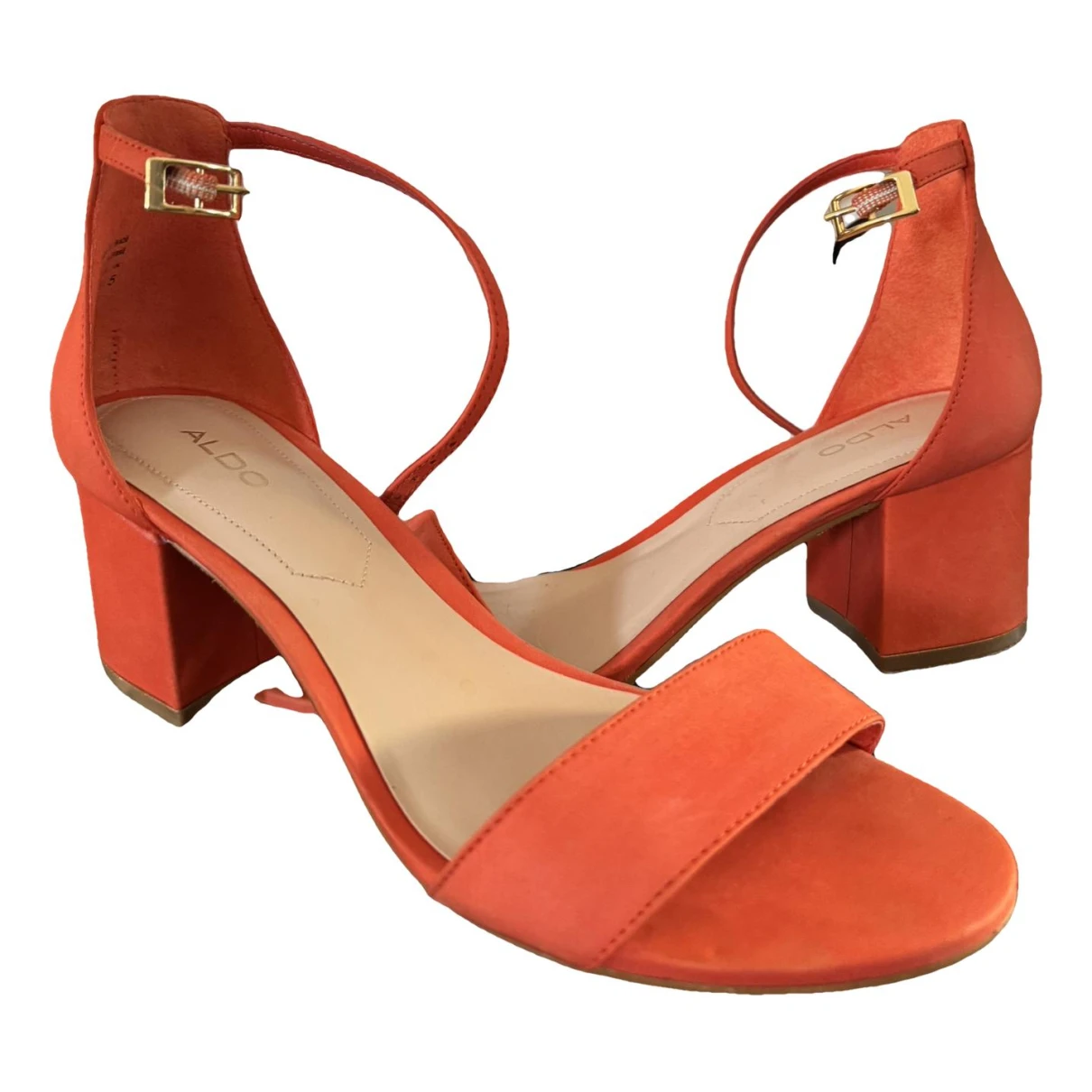 Pre-owned Aldo Leather Sandal In Orange