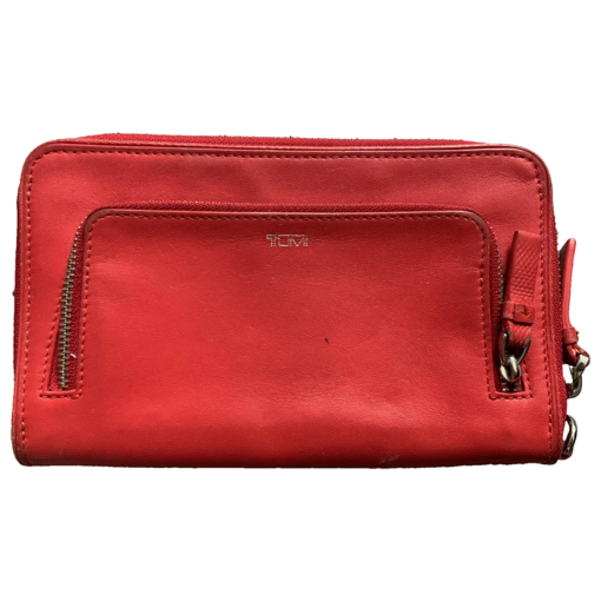 Pre-owned Tumi Leather Wallet In Red