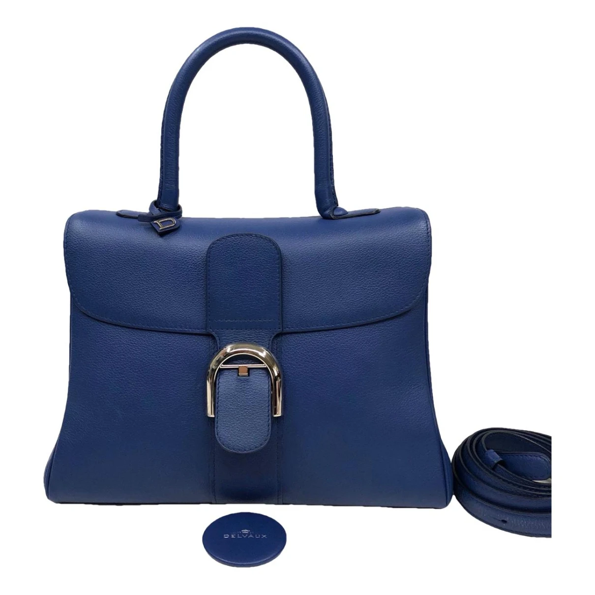 Pre-owned Delvaux Brillant Leather Handbag In Blue