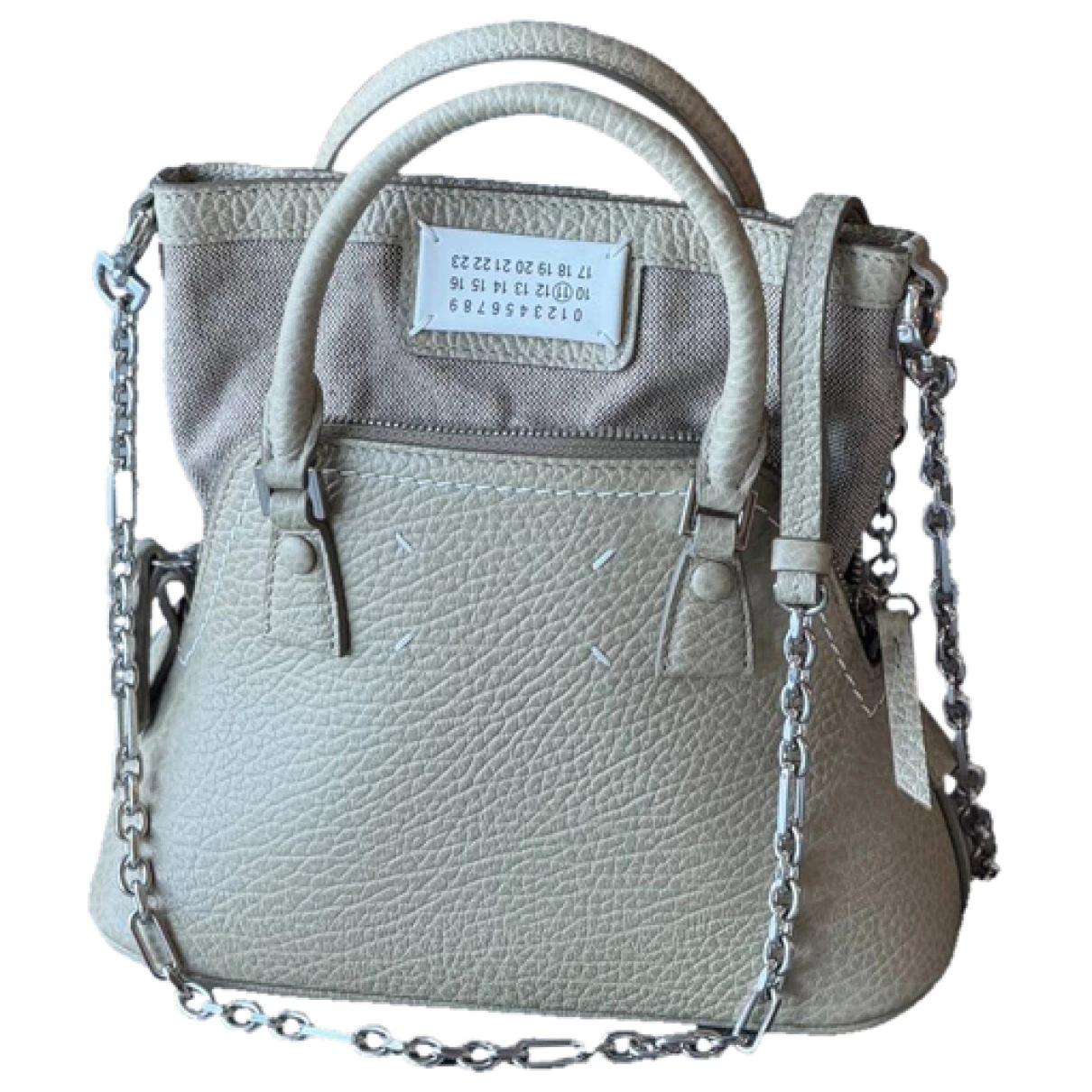 Pre-owned Maison Margiela Leather Bag In Beige