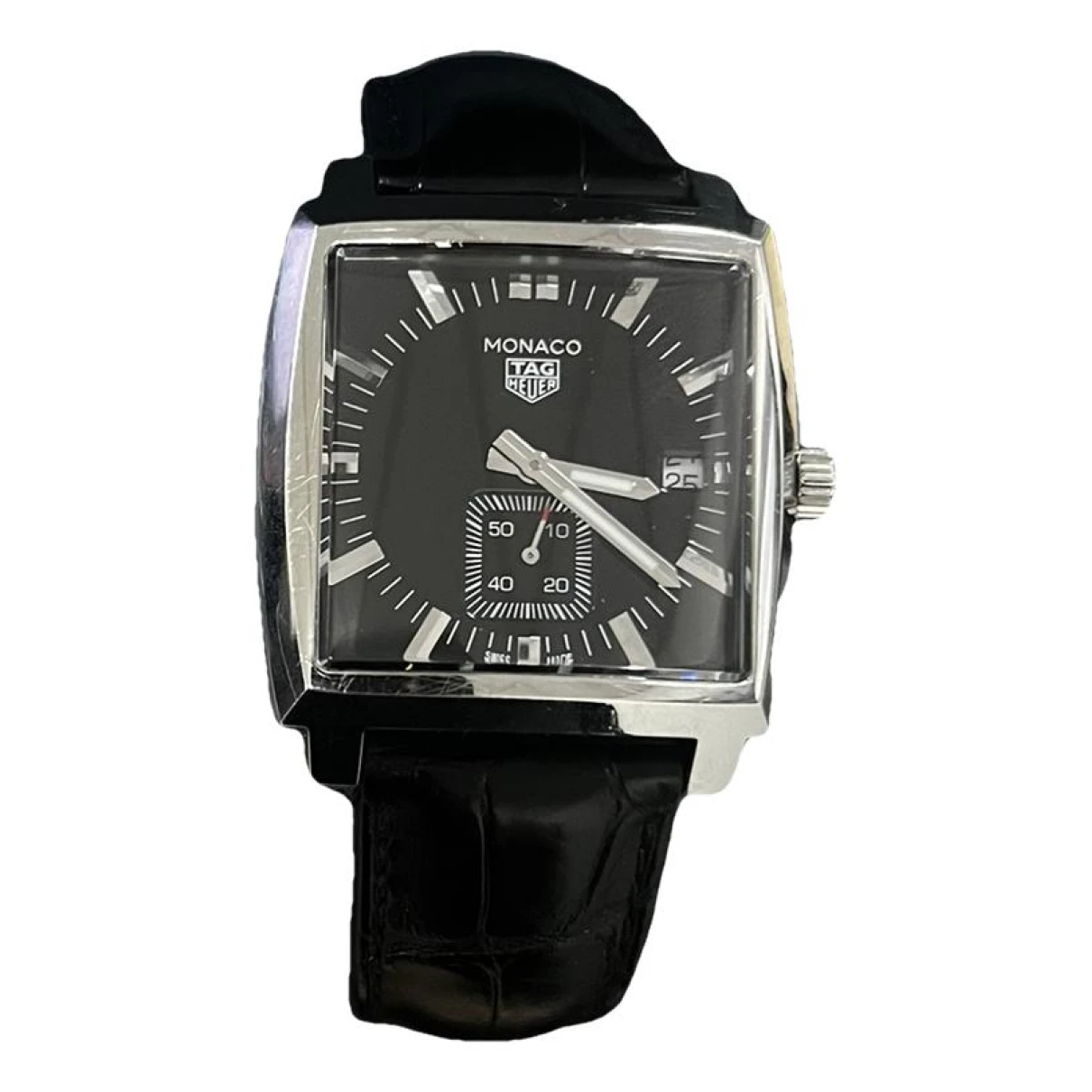 Pre-owned Tag Heuer Monaco Watch In Black