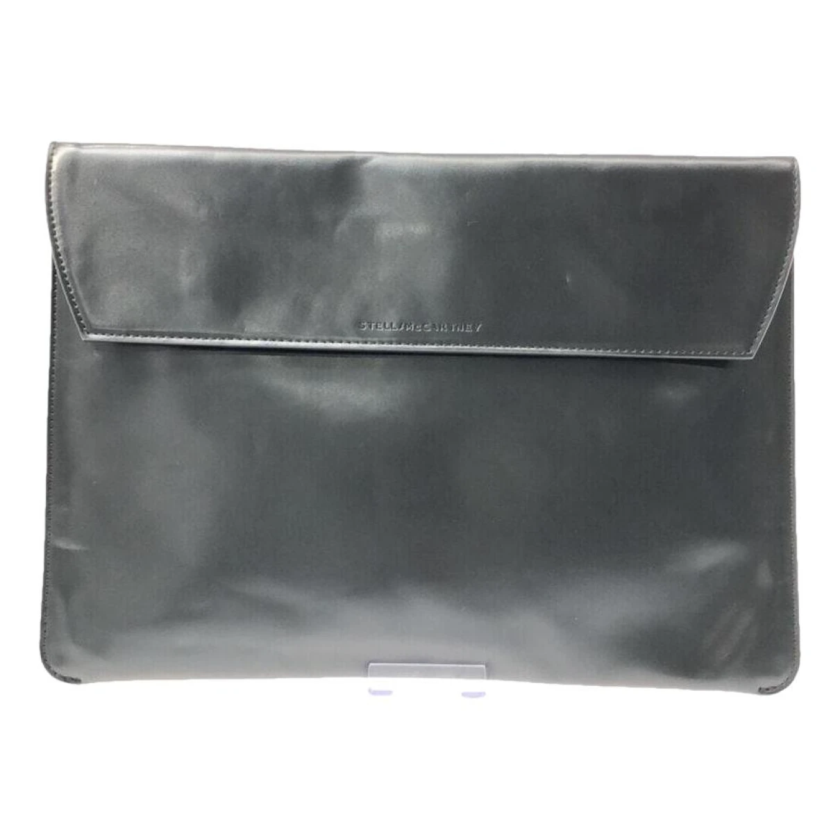 Pre-owned Stella Mccartney Falabella Leather Clutch Bag In Black