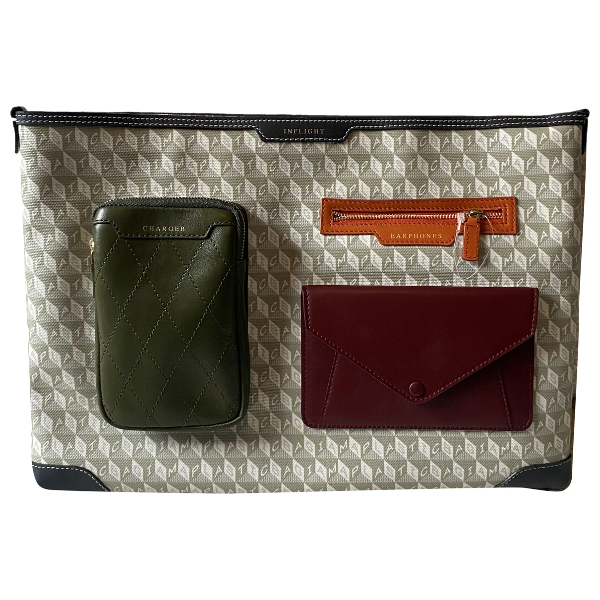 Pre-owned Anya Hindmarch Clutch Bag In Green