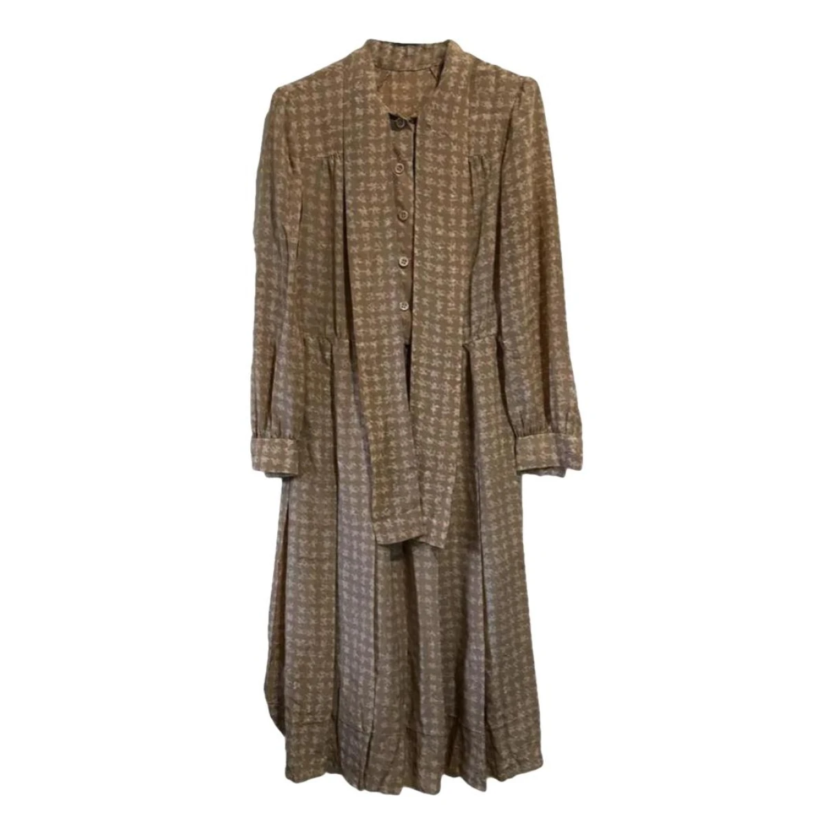 Pre-owned Loewe Silk Maxi Dress In Brown