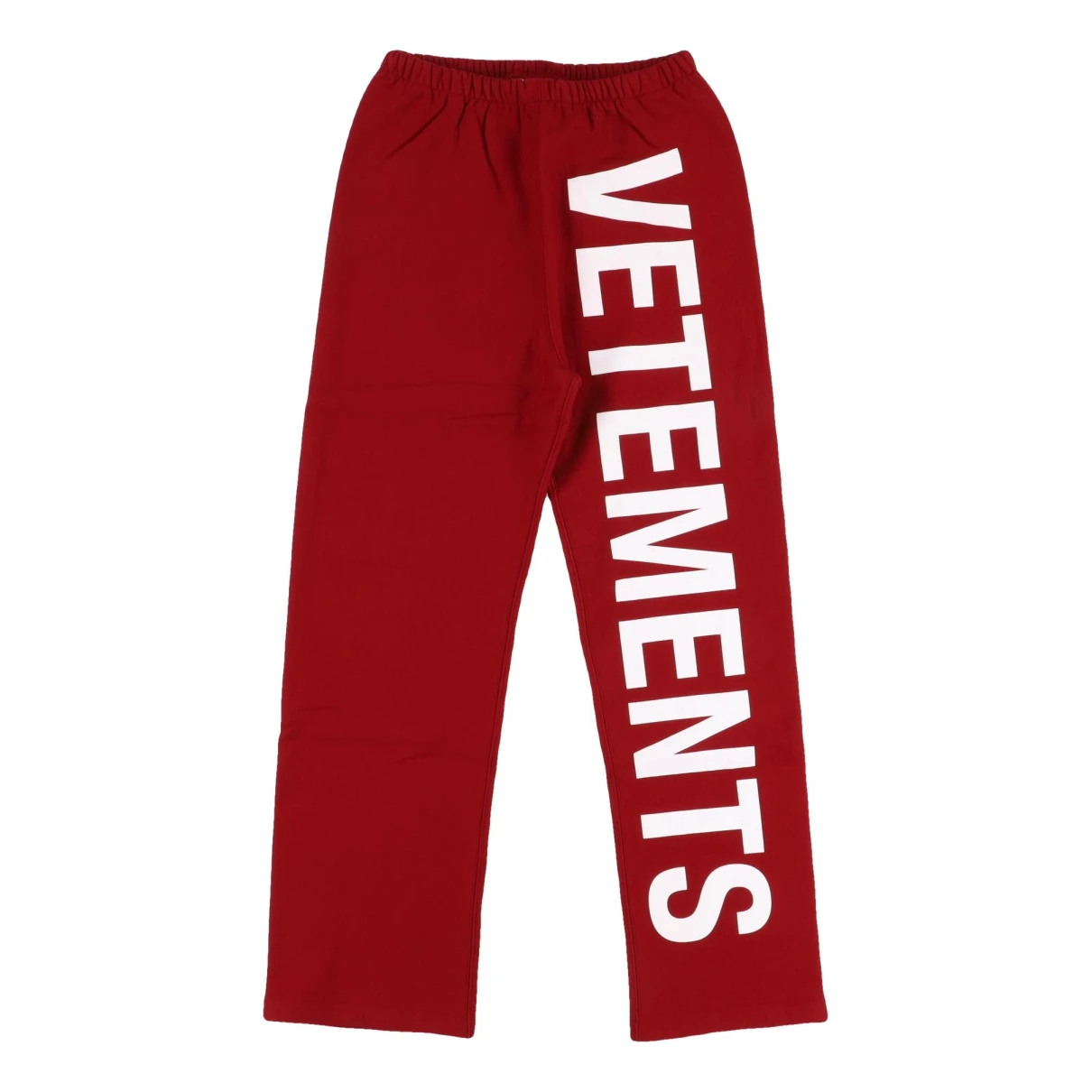 Pre-owned Vetements Straight Pants In Red