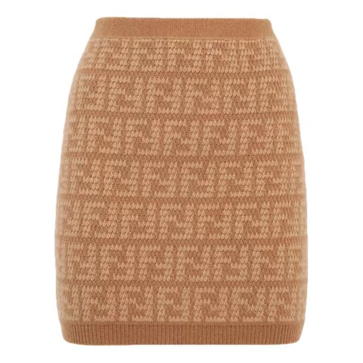 Pre-owned Fendi Cashmere Mini Skirt In Brown