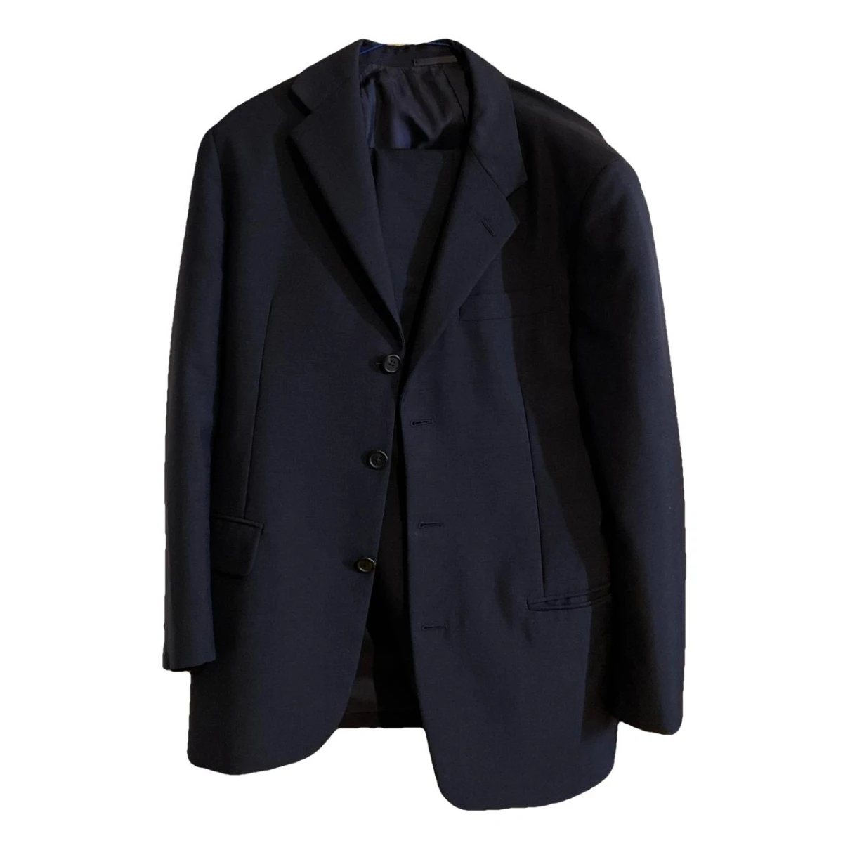 Pre-owned Prada Wool Suit In Blue