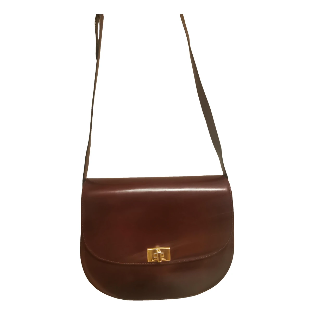 Pre-owned Lancel Leather Handbag In Burgundy