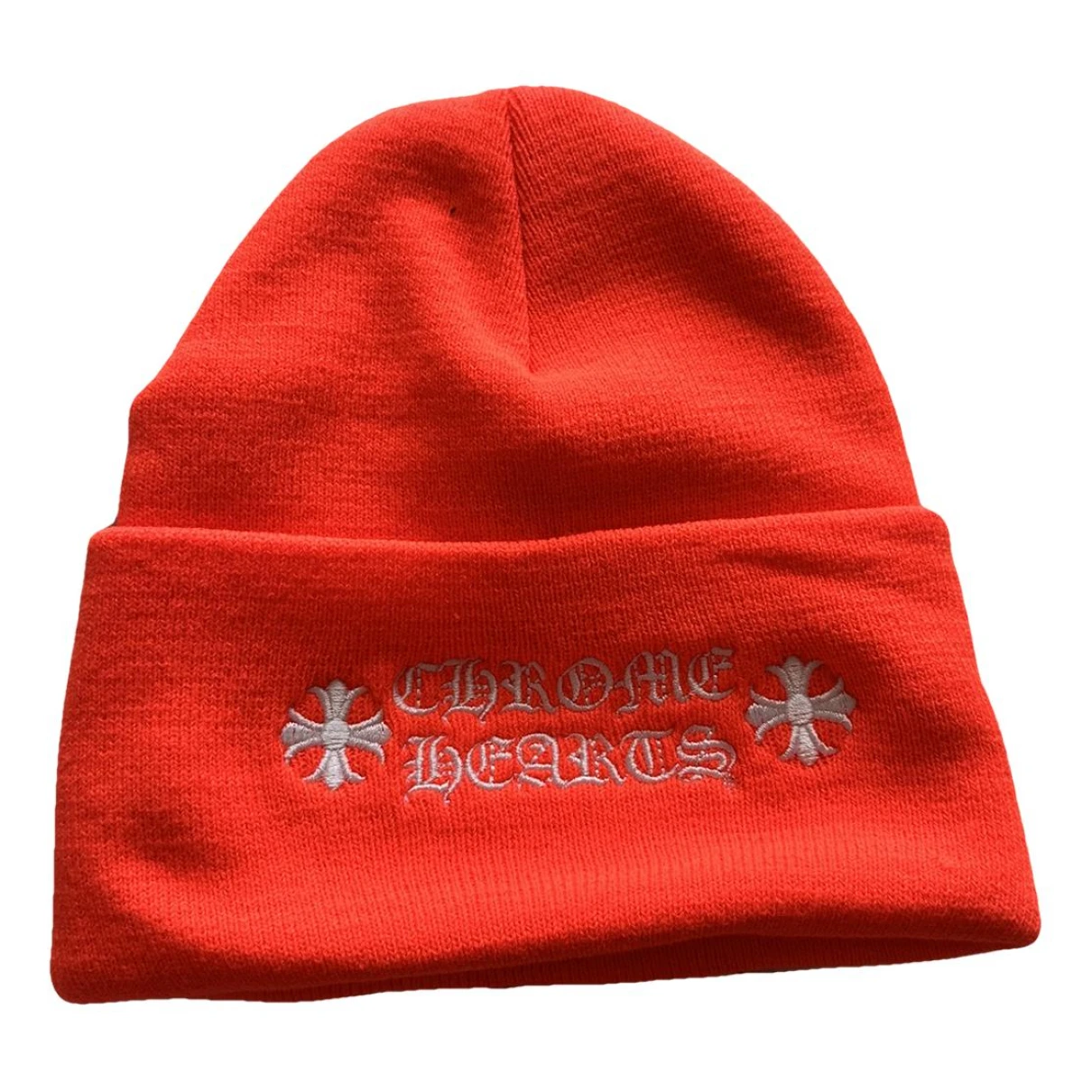Pre-owned Chrome Hearts Wool Hat In Orange