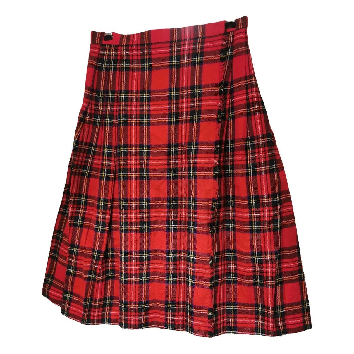 Pre-owned Saint Michael Wool Mid-length Skirt In Red