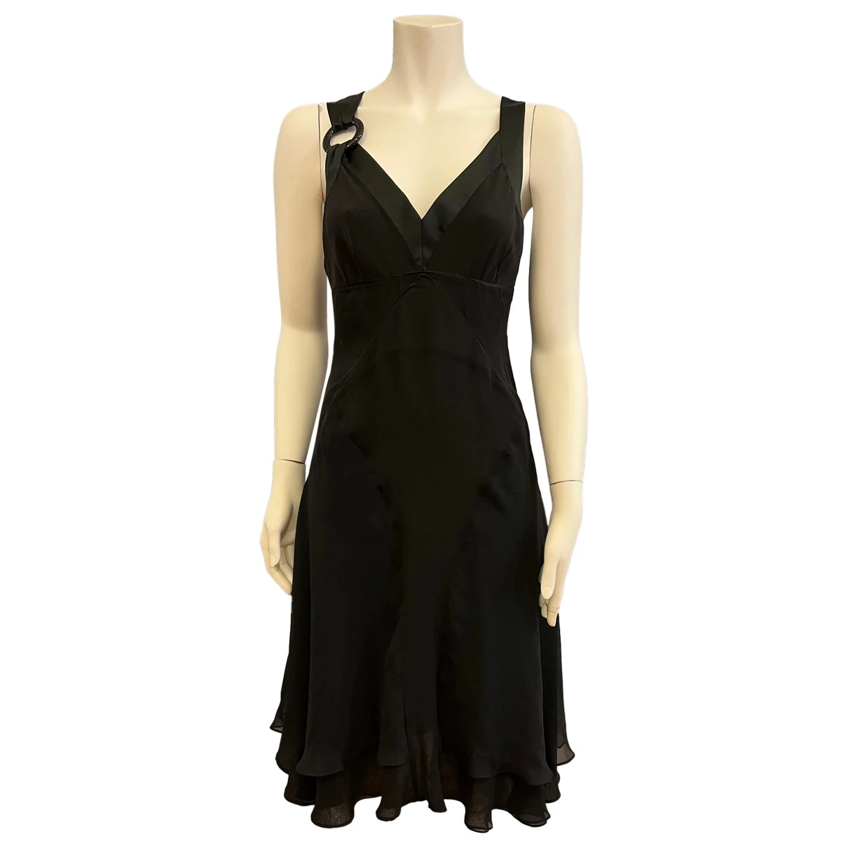 Pre-owned Etro Silk Mid-length Dress In Black
