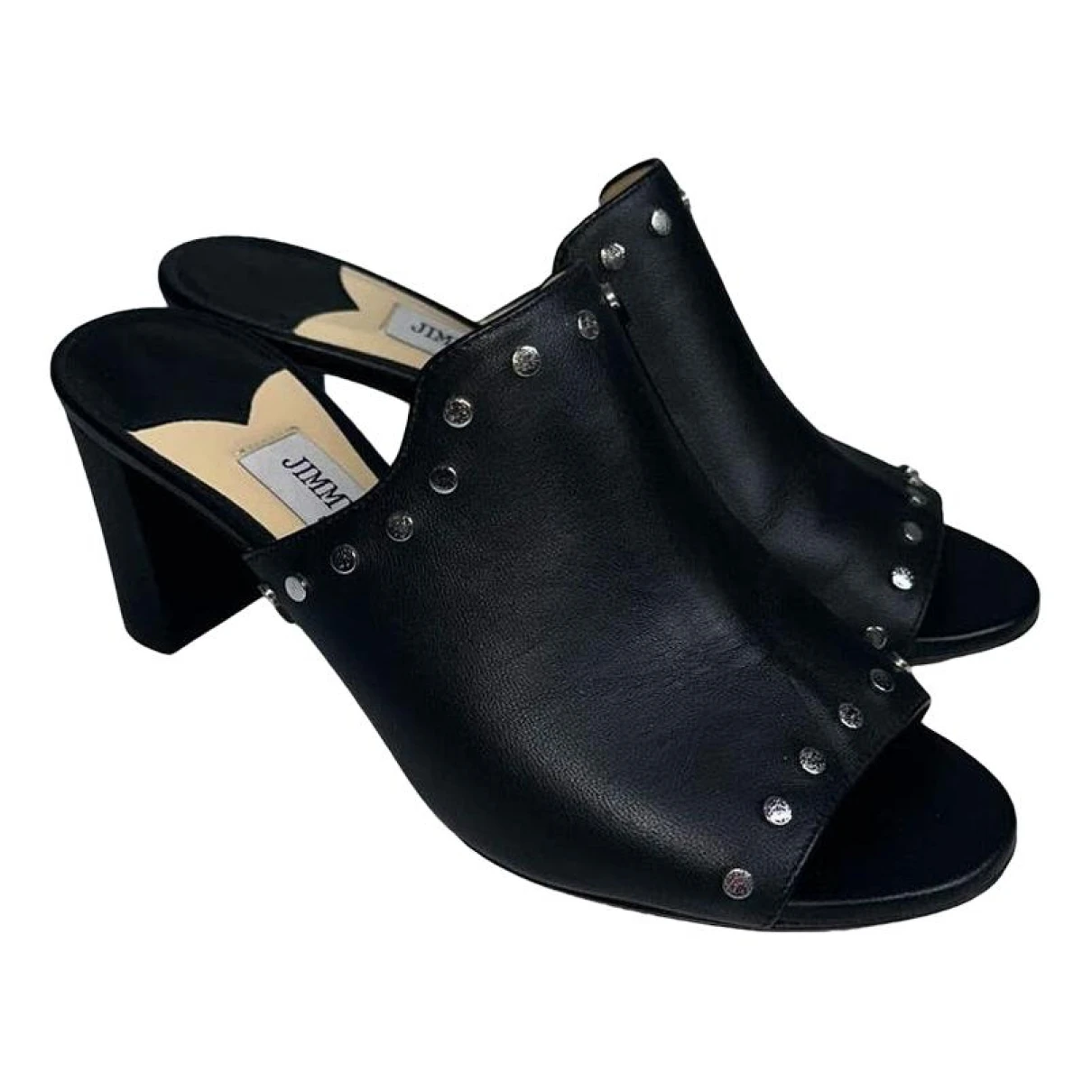 Pre-owned Jimmy Choo Leather Mules In Black
