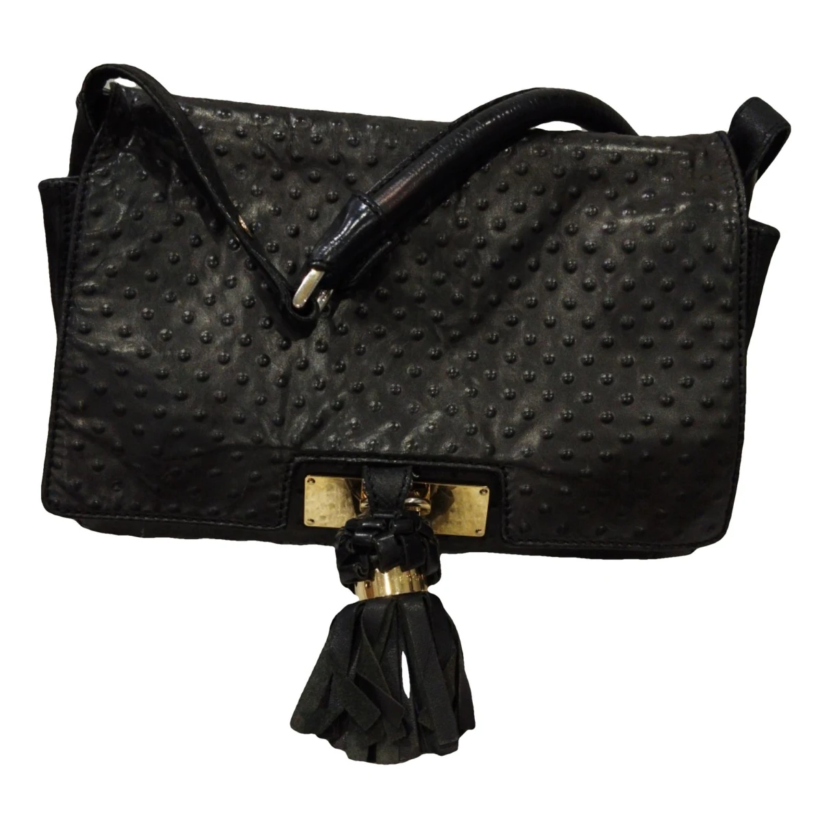Pre-owned Escada Heart Bag Leather Handbag In Black