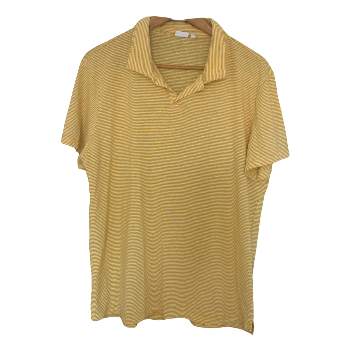 Pre-owned Onia Linen Polo In Yellow