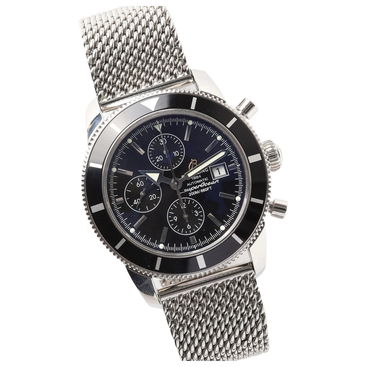 Pre-owned Breitling Superocean Watch In Silver