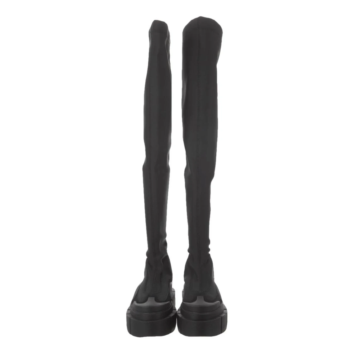 Pre-owned Ivy Park Cloth Riding Boots In Black
