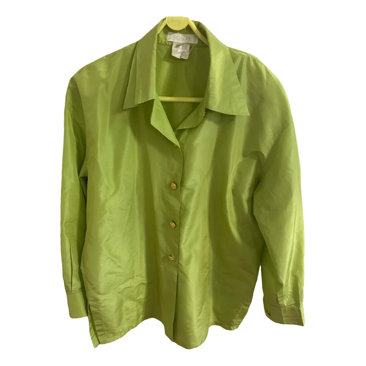 Pre-owned Escada Silk Blouse In Green