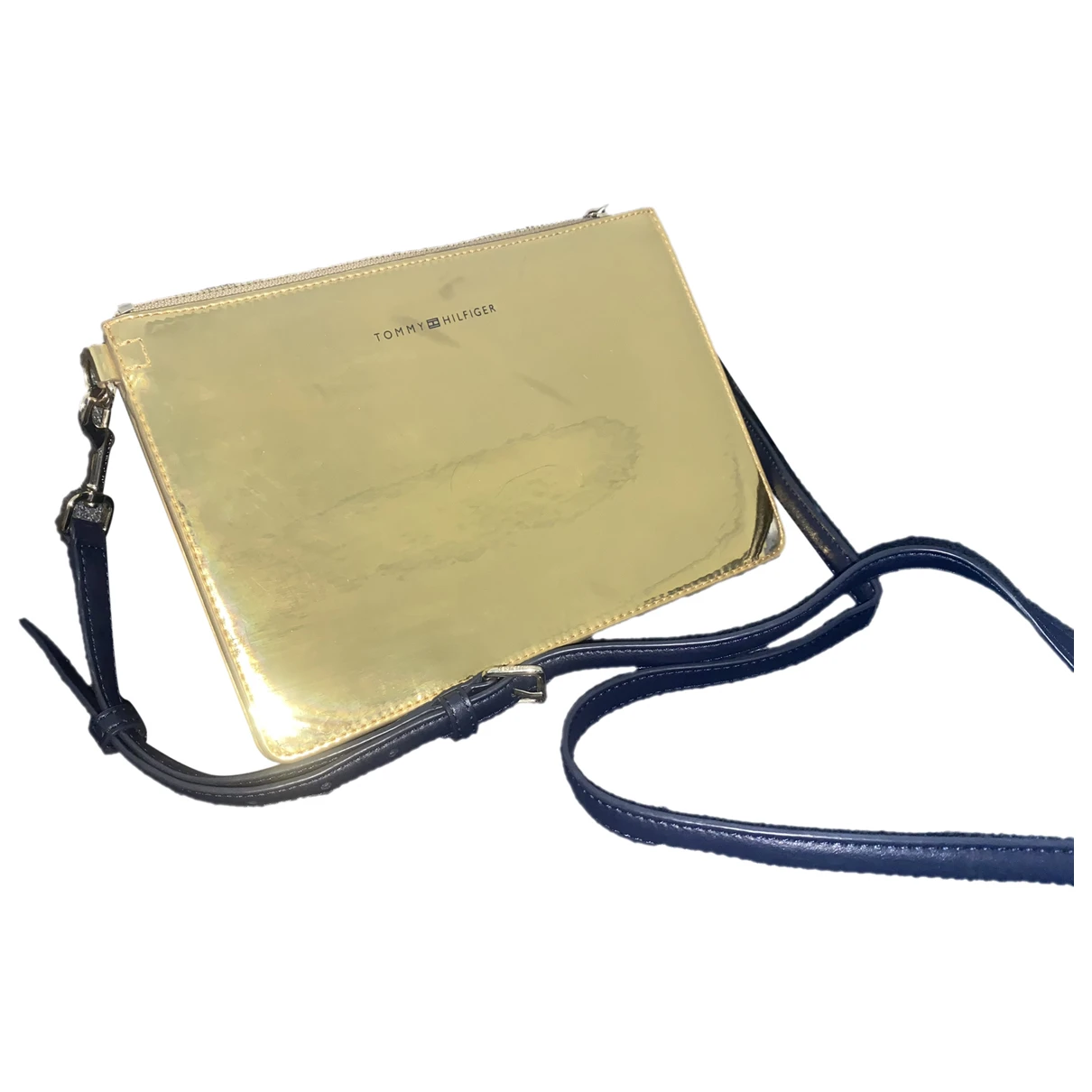 Pre-owned Tommy Hilfiger Crossbody Bag In Gold
