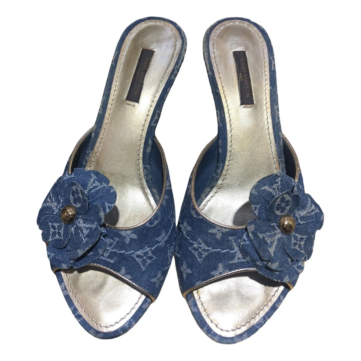 Pre-owned Louis Vuitton Cloth Sandals In Other