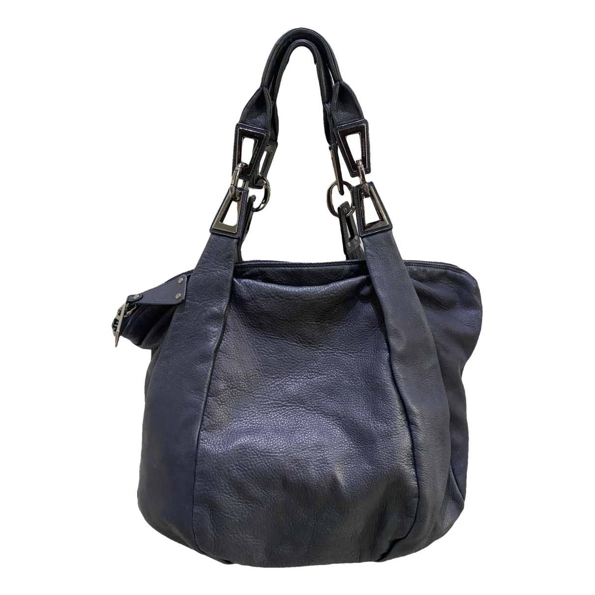 Pre-owned Strenesse Leather Handbag In Blue