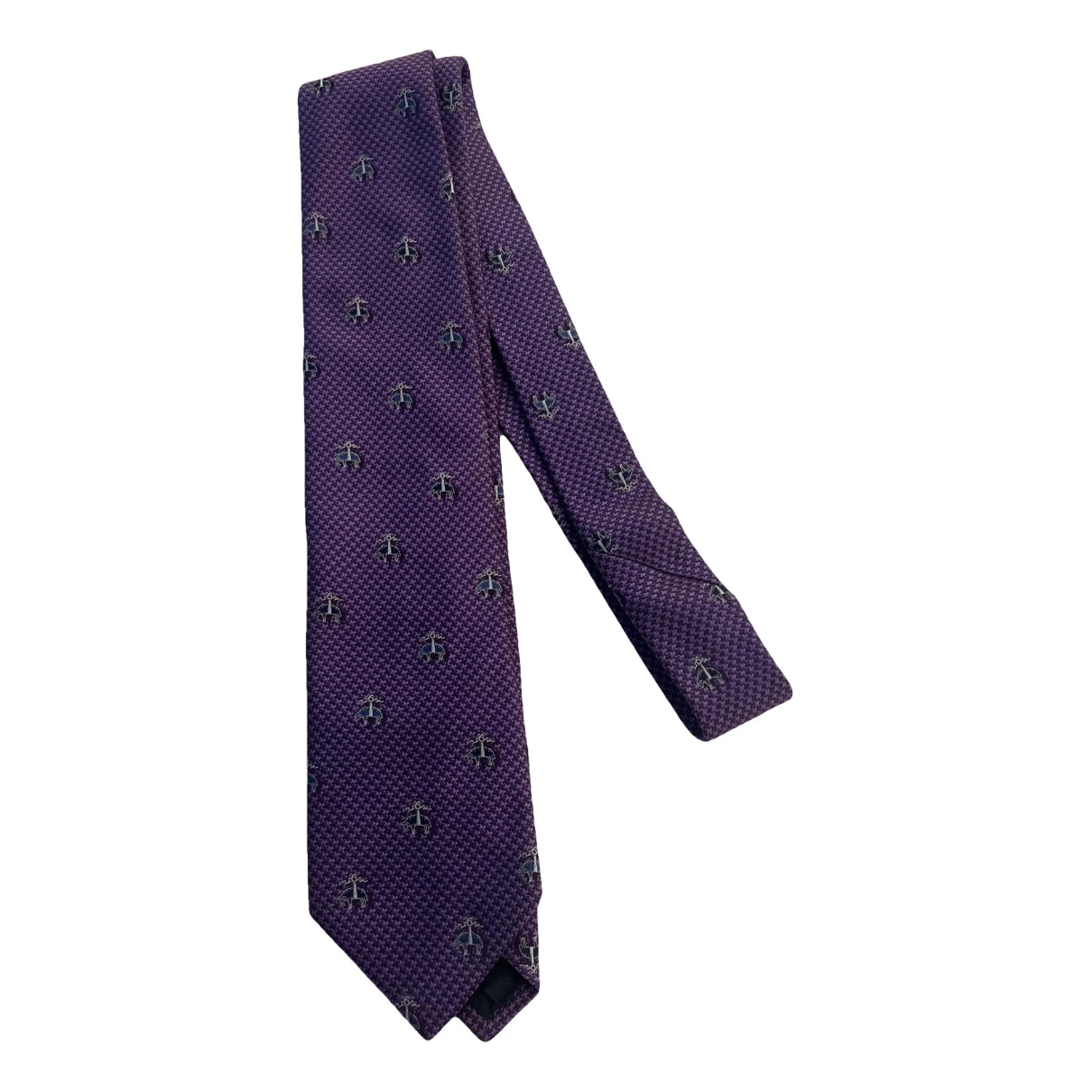 Pre-owned Brooks Brothers Silk Tie In Purple