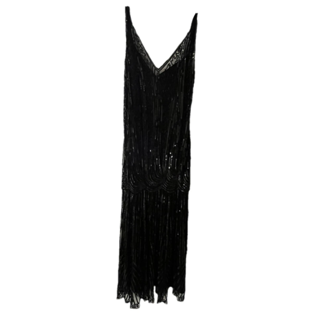 Pre-owned Cristinaeffe Glitter Dress In Black