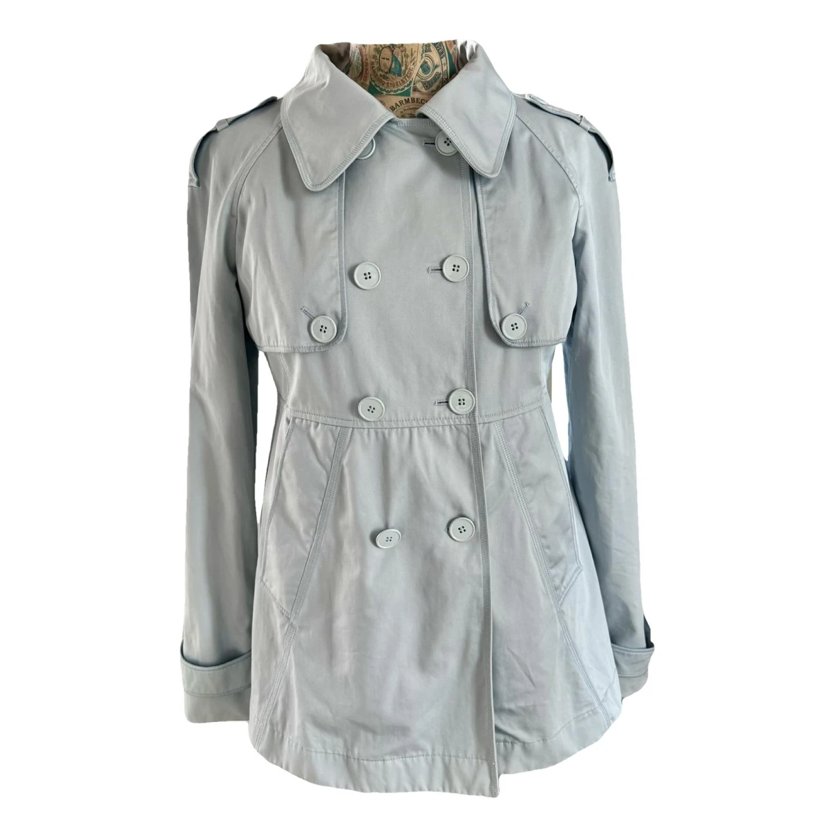 Pre-owned Dolce & Gabbana Trench Coat In Turquoise