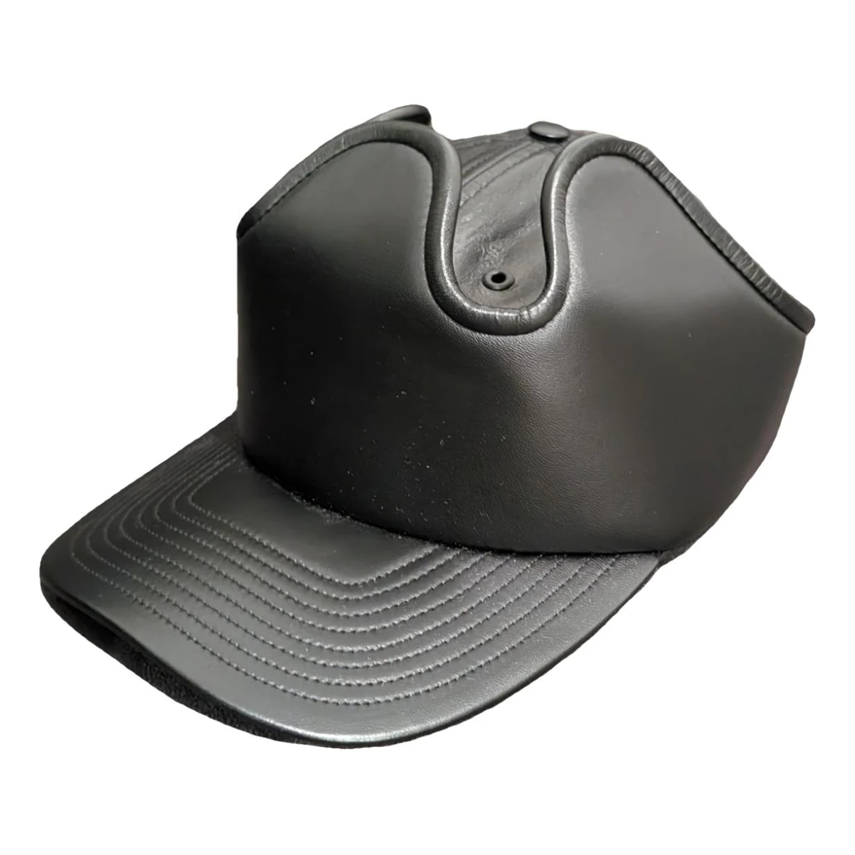 Pre-owned Burberry Leather Hat In Black