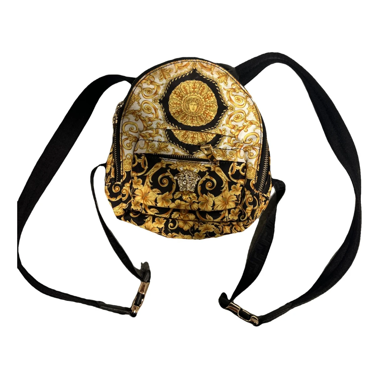 Pre-owned Versace Backpack In Yellow