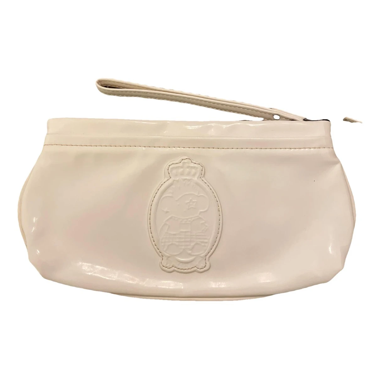 Pre-owned Tous Patent Leather Clutch Bag In White