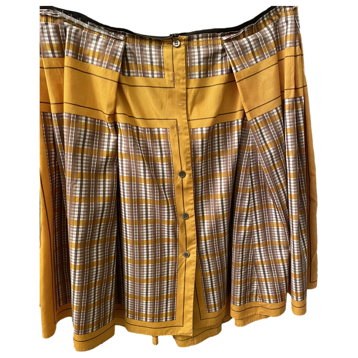 Pre-owned Prada Skirt In Yellow