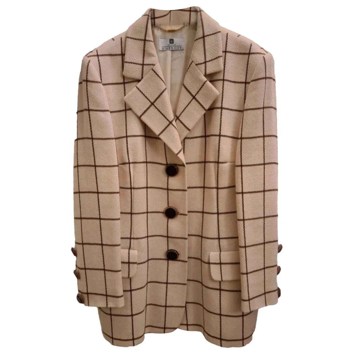 Pre-owned Givenchy Wool Blazer In Ecru