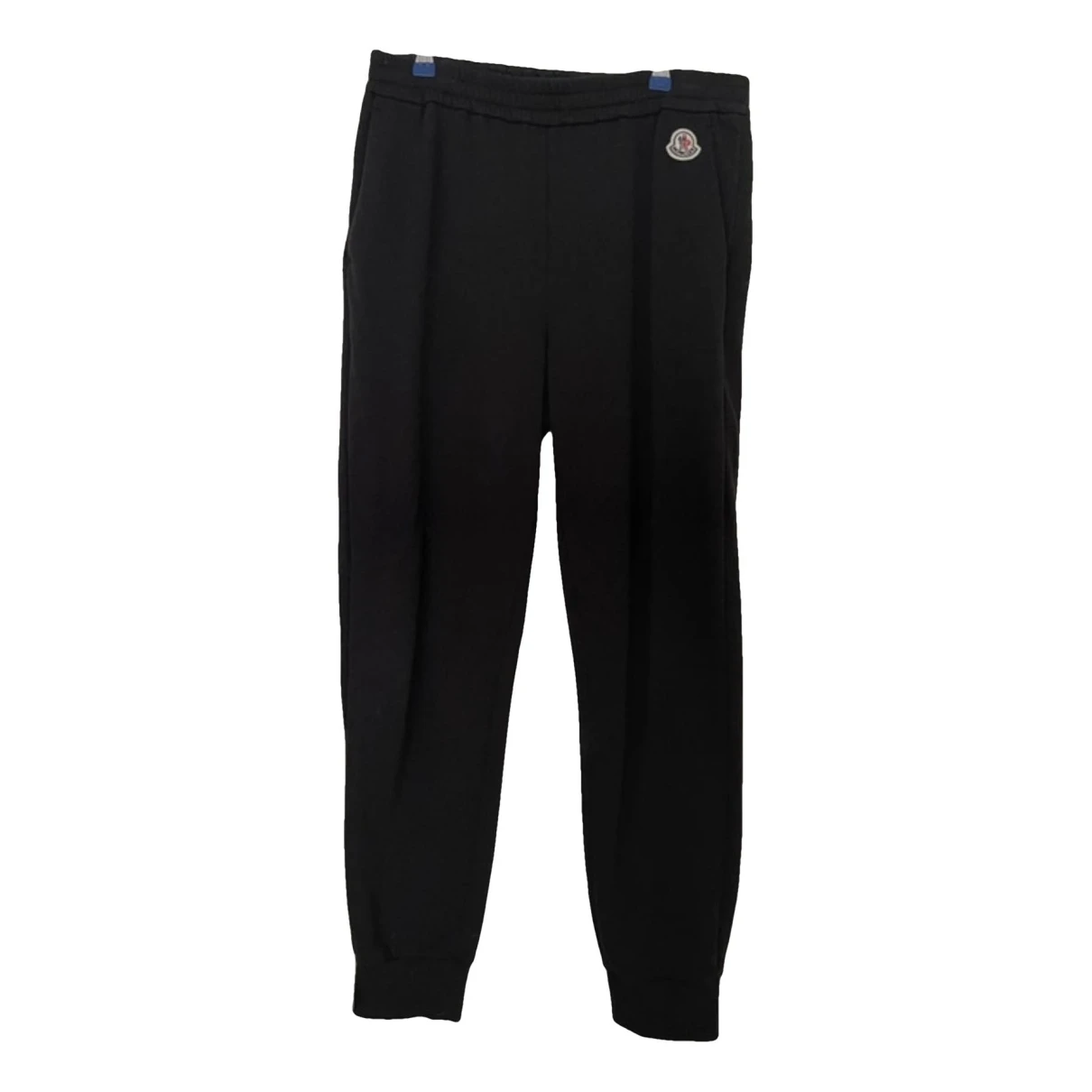 Pre-owned Moncler Wool Trousers In Black