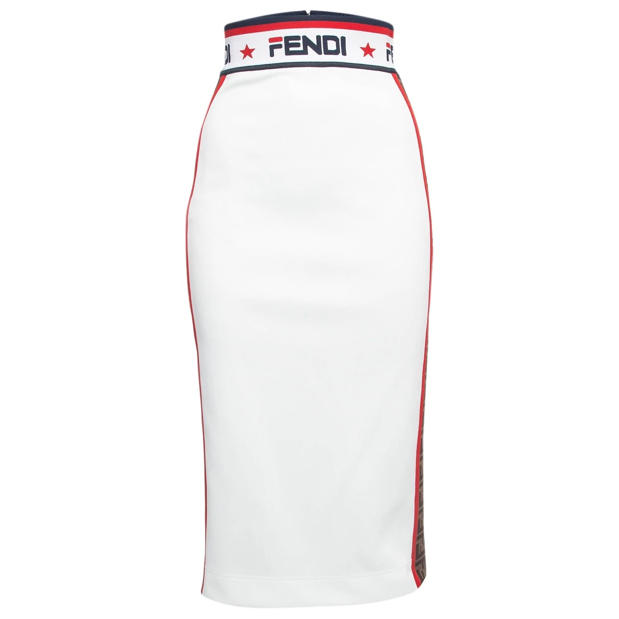 Pre-owned Fendi Skirt In White