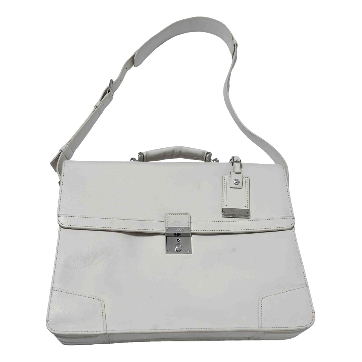 Pre-owned Tumi Leather Bag In White