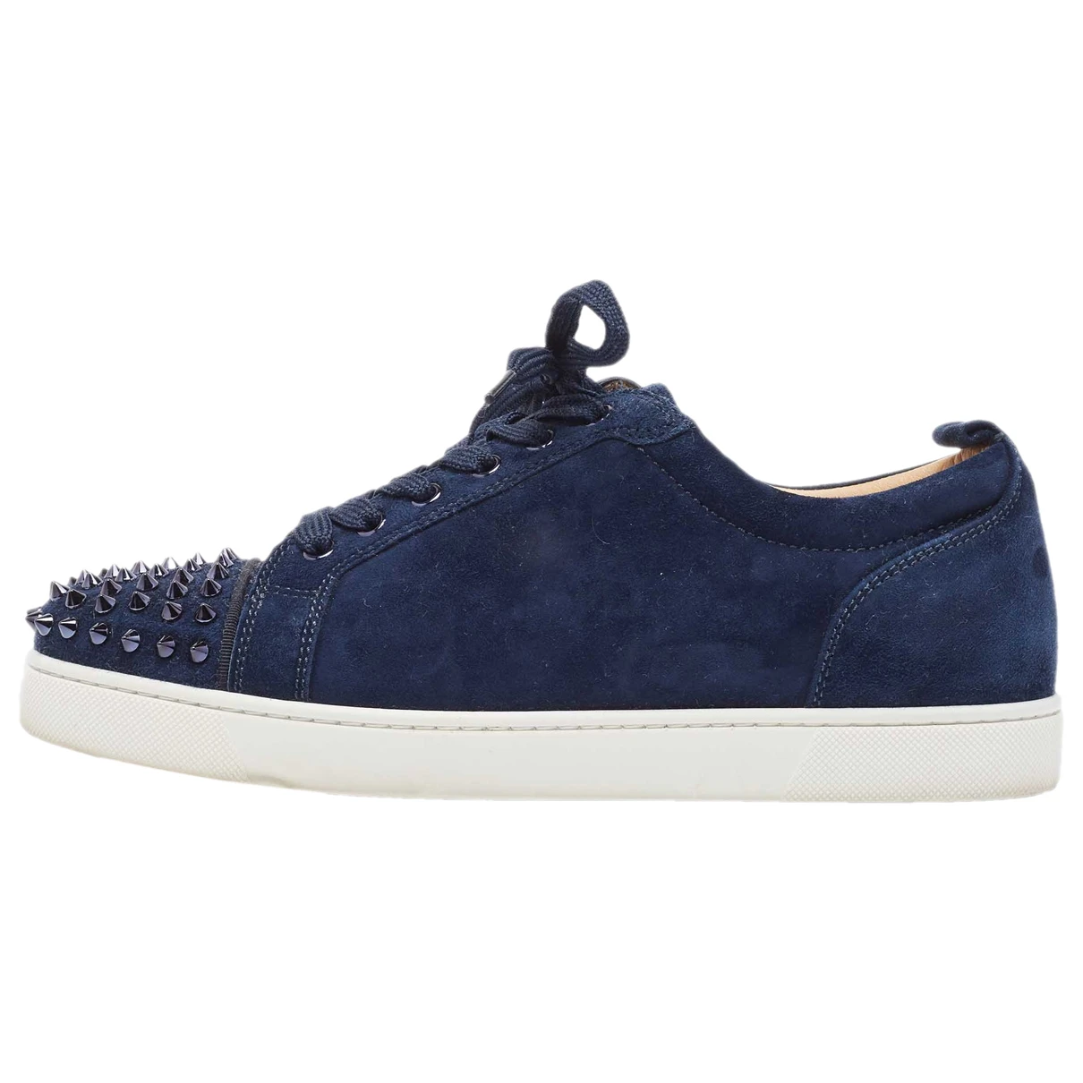 Pre-owned Christian Louboutin Trainers In Navy