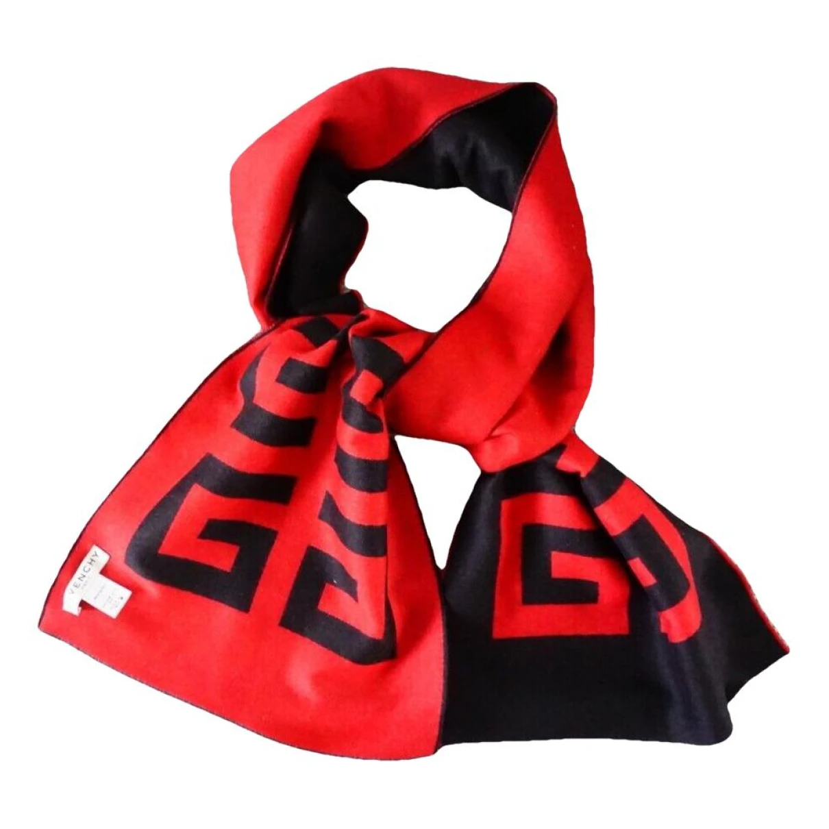 Pre-owned Givenchy Wool Scarf In Red