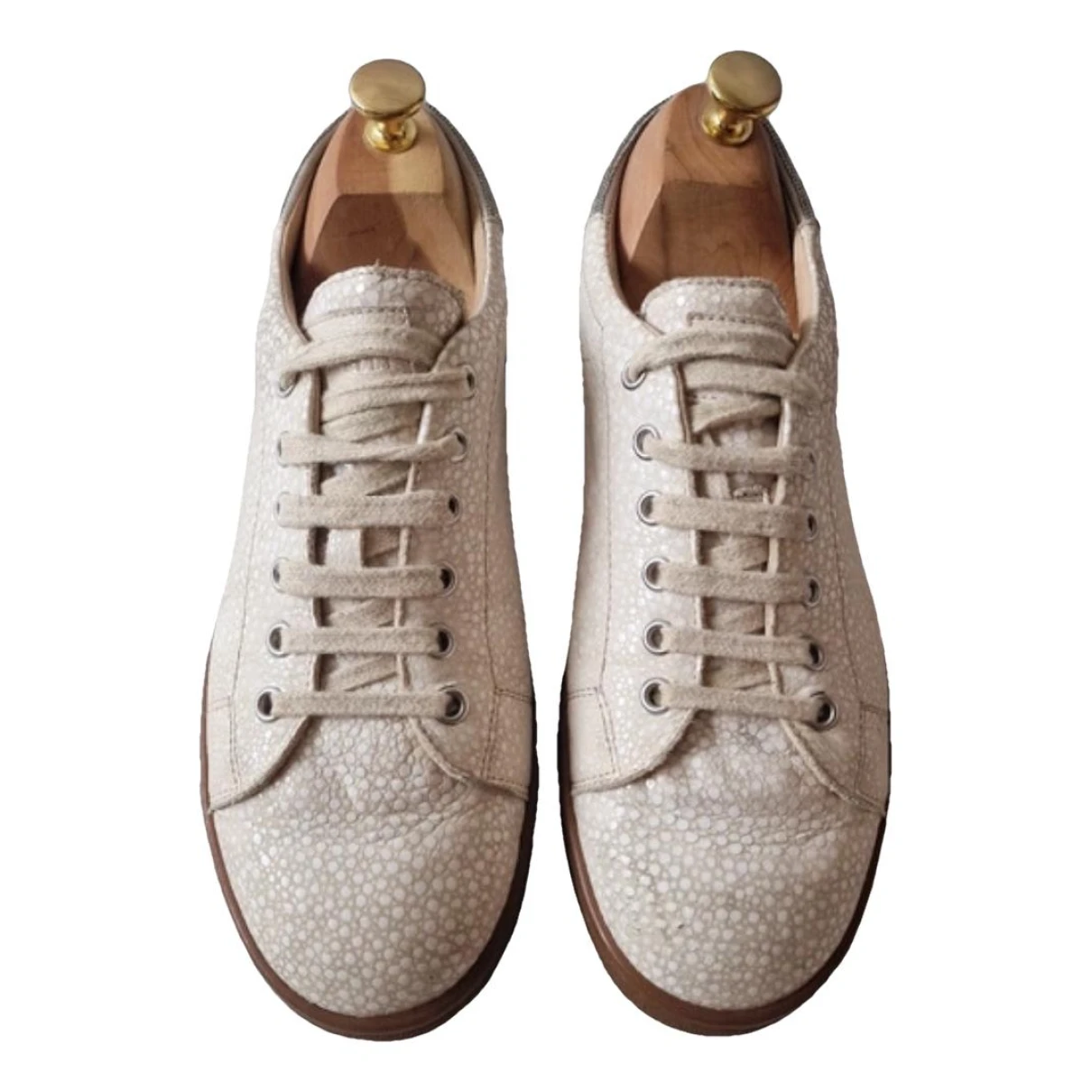 Pre-owned Brunello Cucinelli Low Trainers In Beige