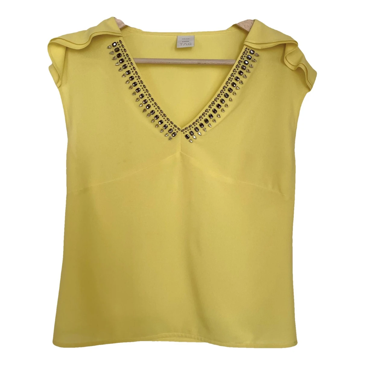 Pre-owned Pinko Top In Yellow
