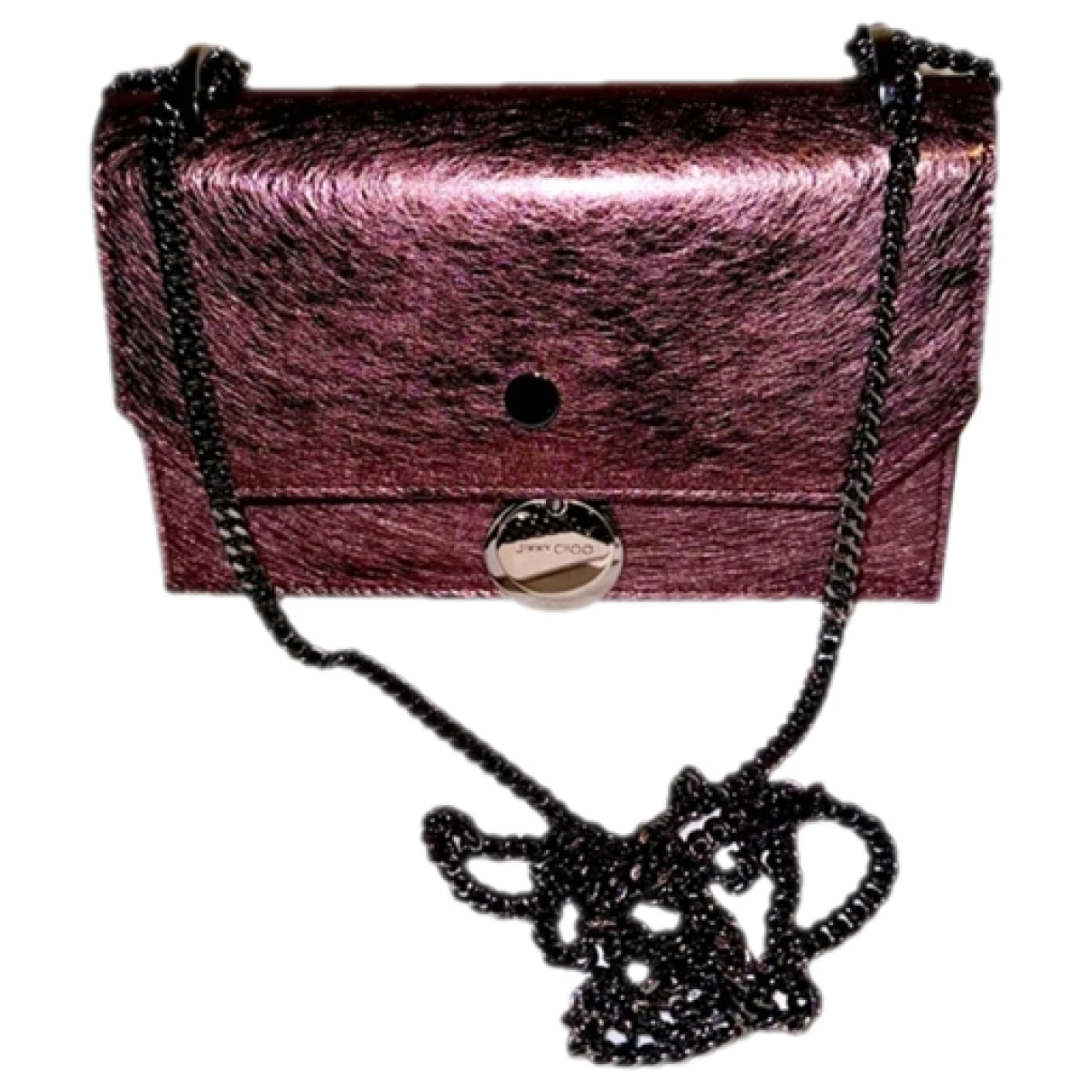 Pre-owned Jimmy Choo Leather Handbag In Purple
