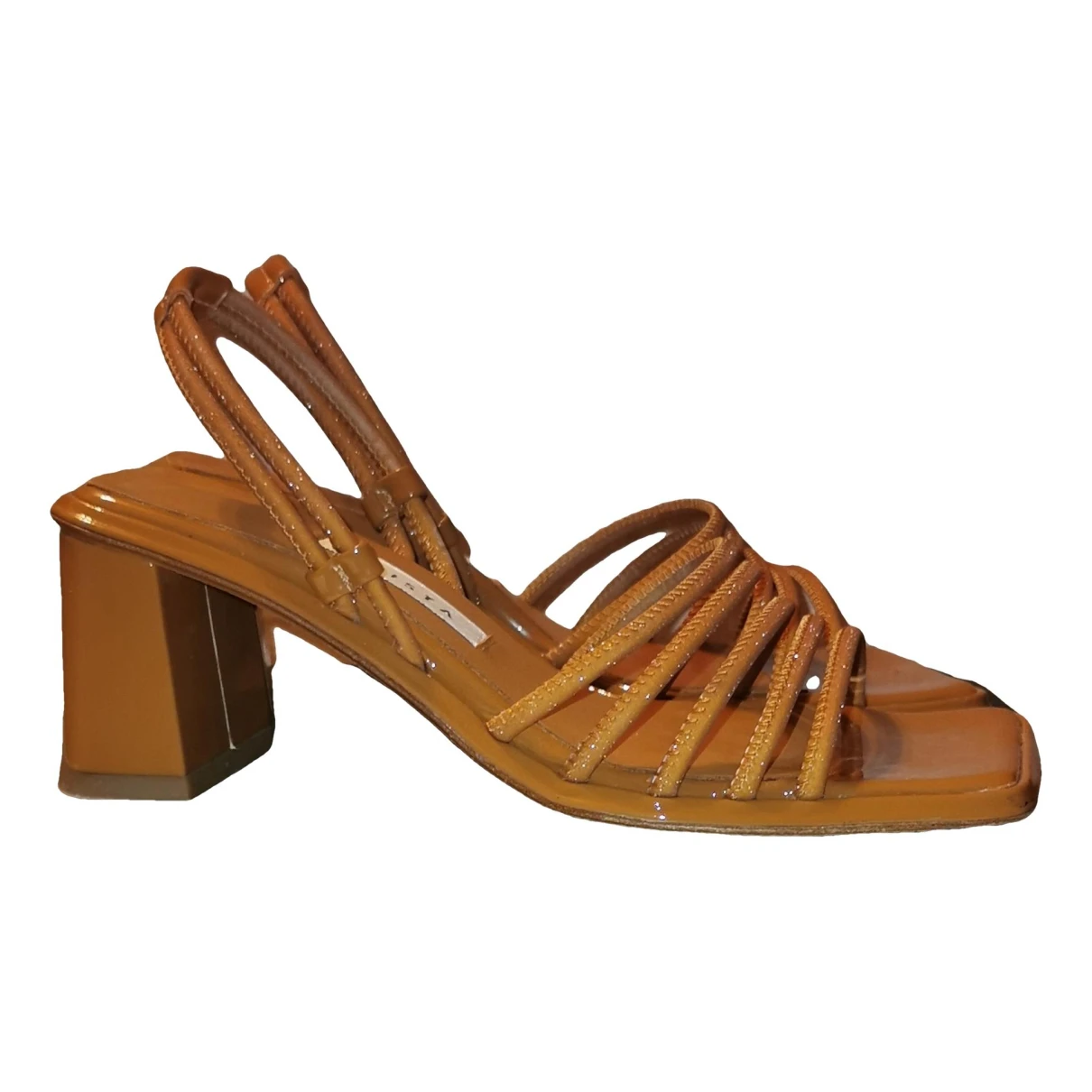 Pre-owned Miista Leather Sandal In Camel