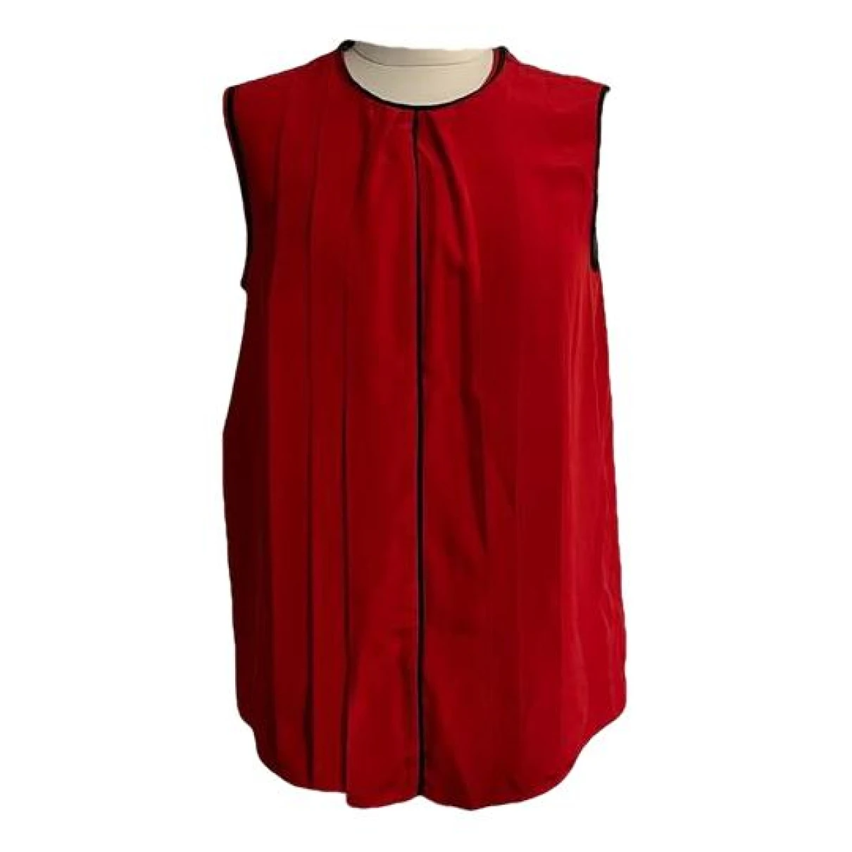 Pre-owned Prada Silk Blouse In Red